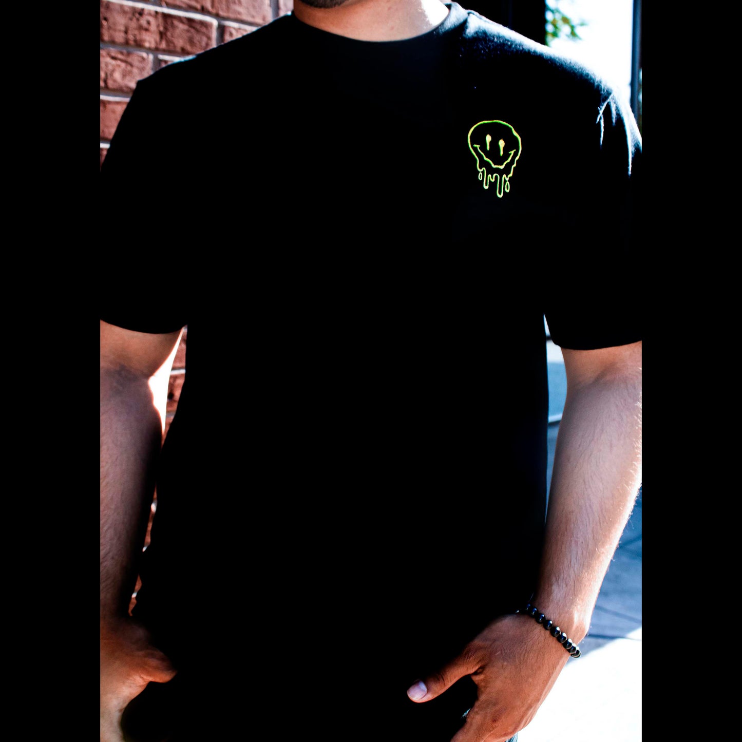 T-Shirt - Smiley Face Embroidered
