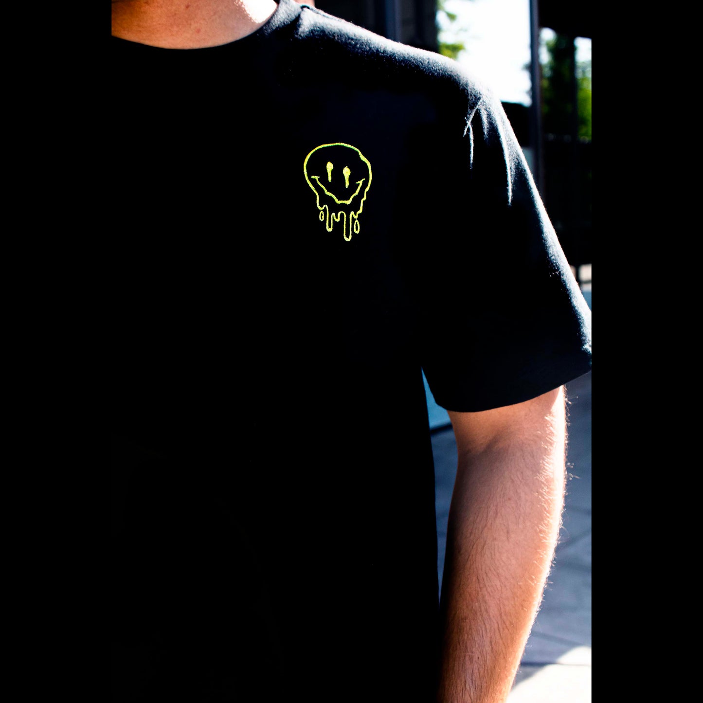 T-Shirt - Smiley Face Embroidered